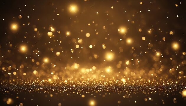 Abstract motion background shining gold particles Shimmering Glittering Particles With Bokeh Popular modern christmas new year holliday wedding background stock videoBackgrounds Black Color Gold