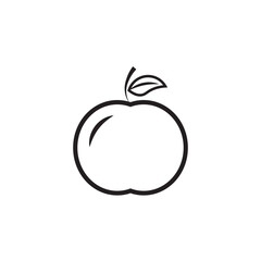  Apple vector icon. Apple fruit illustration icon. Web design vector logo. Apple isolated on background