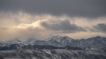 clouds over the mountains
