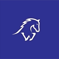 Logo combining horse and w