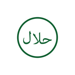 Halal Icon Vector Simple Design