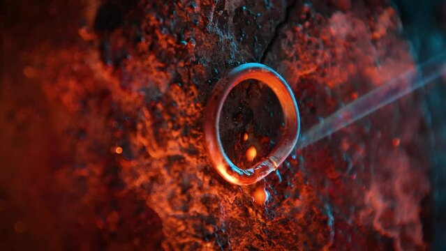  vertical video fire melts metal and jewelry is made ring  manufacturing