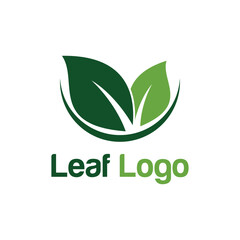 Naklejka premium Leaf Logo Design Template