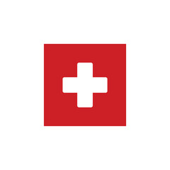 Fototapeta premium Medical Cross Icon Vector Simple Design