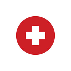 Medical Cross Icon Vector Simple Design