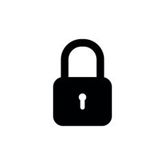 Padlock Icon Vector Simple Design