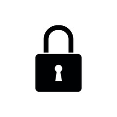 Padlock Icon Vector Simple Design