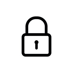 Padlock Icon Vector Simple Design