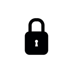 Padlock Icon Vector Simple Design