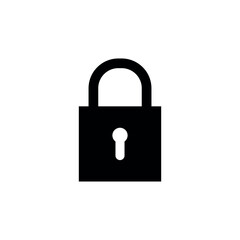 Padlock Icon Vector Simple Design