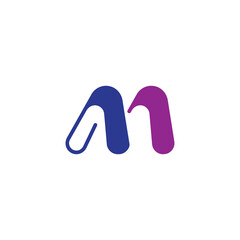 Letter M futuristic, sophisticated and techy AI letter logo. A simple but eye-catching logo. A logo that is very suitable for technology companies such as cryptocurrencies, internet, computers, etc.
