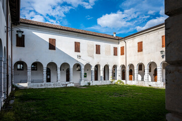 Fototapeta premium Architecture and art in the ancient fortified village of Valvasone