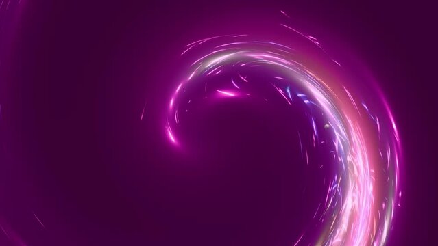 abstrakte violett animierte leuchtende Struktur, Wirbel, Linien, lila, Bewegung, Energie, Power, Plasma, Blitze, Strom, Hintergrund