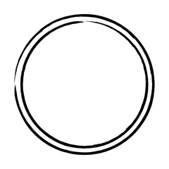 Circle frame border background shape template for decorative grunge doodle element for design illustration
