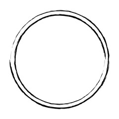 Circle frame border background shape template for decorative grunge doodle element for design illustration
