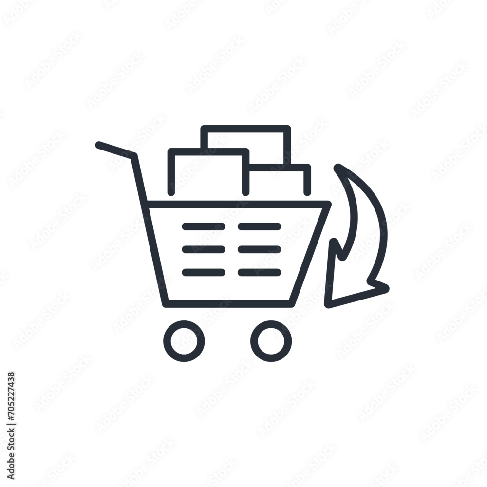 Poster add to cart icon. vector.editable stroke.linear style sign for use web design,logo.symbol illustrati