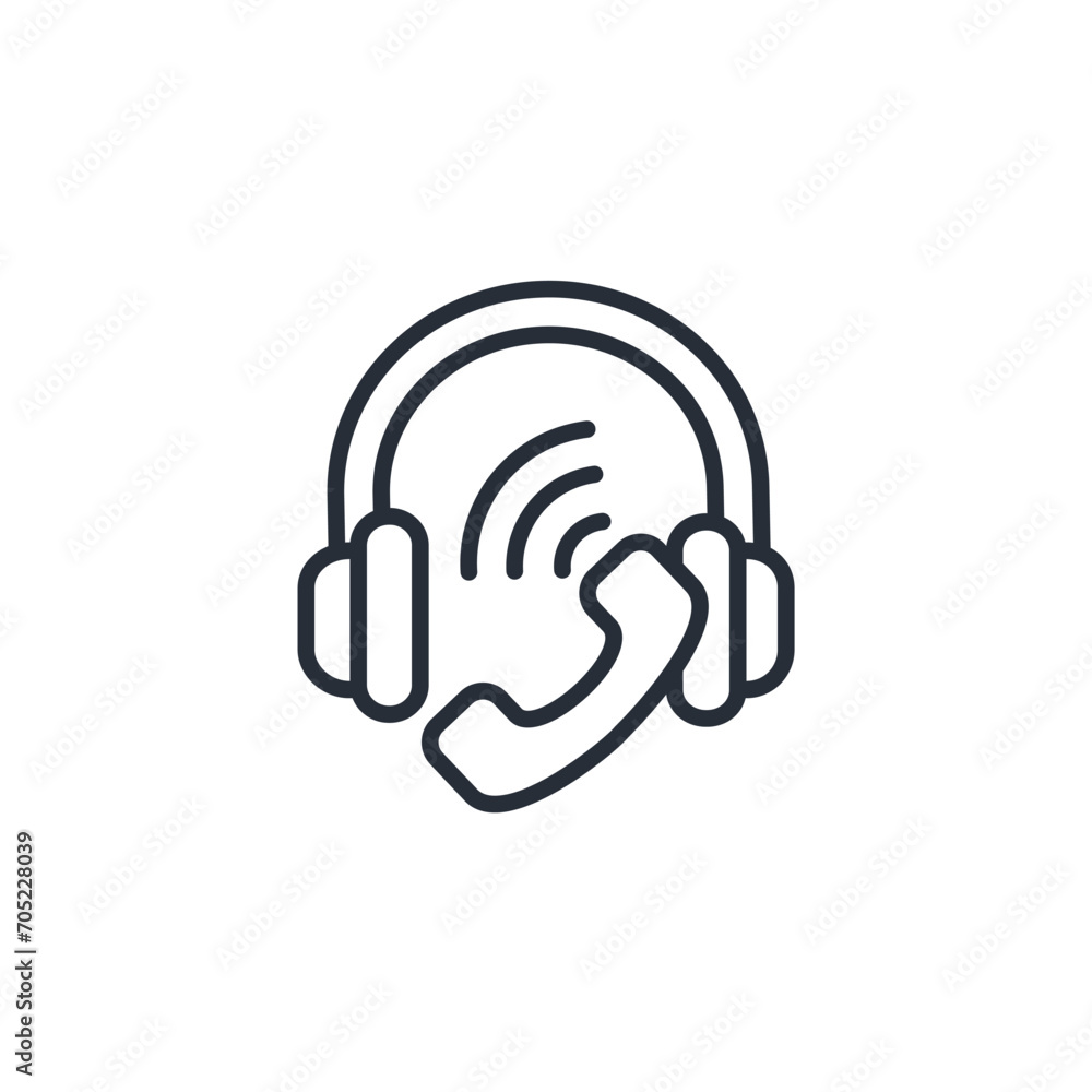 Poster customer service icon. vector.editable stroke.linear style sign for use web design,logo.symbol illus