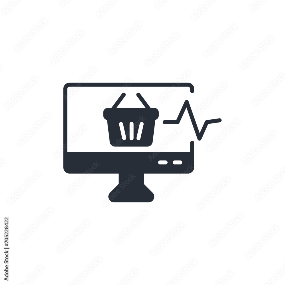 Poster e commerce website icon. vector.editable stroke.linear style sign for use web design,logo.symbol ill