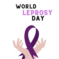  graphic of world leprosy day for world leprosy day celebration. flat design. flyer design. January 29