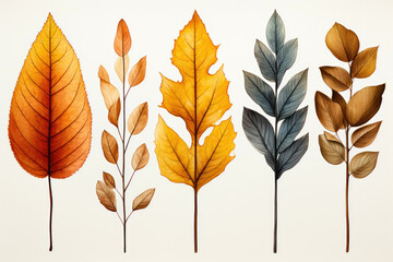 Falling for Fall: Watercolor Leaf Assortment