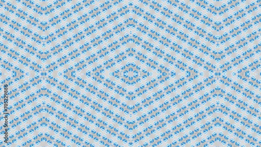 Poster abstract blue geometric seamless pattern background. abstract stripes kaleidoscope loop. fast psyche