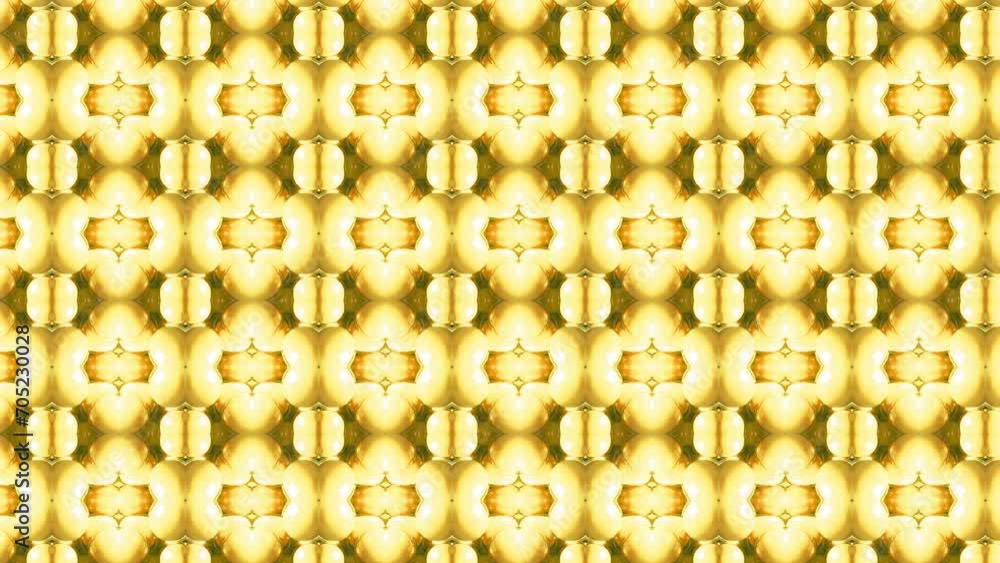 Aufkleber abstract yellow geometric seamless pattern background. abstract stripes kaleidoscope loop. fast psyc
