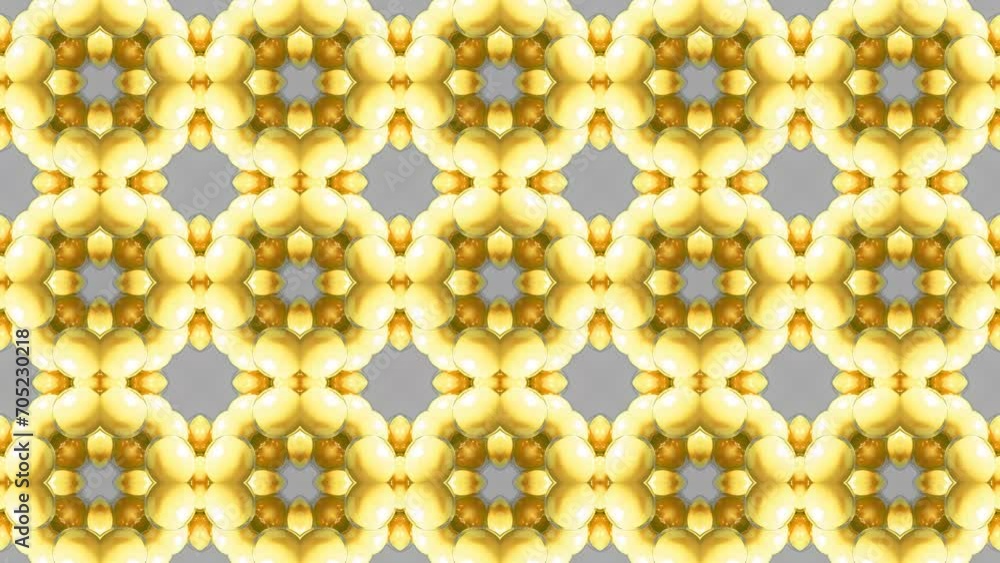 Poster abstract yellow geometric seamless pattern background. abstract stripes kaleidoscope loop. fast psyc