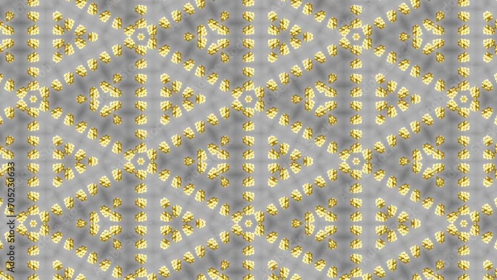 Poster abstract yellow geometric seamless pattern background. abstract stripes kaleidoscope loop. fast psyc