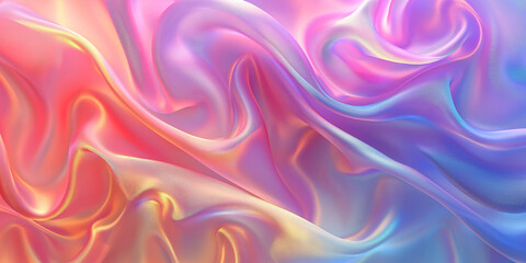 Holographic liquid background. Holograph color texture with foil effect. Halographic iridescent backdrop	
