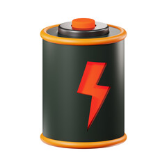Premium low battery technology icon 3d rendering on isolated background