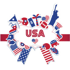 USA Independence Day Vector Illustration