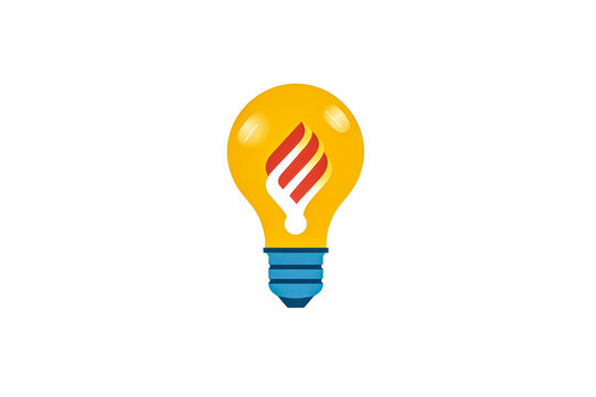 Illustration of a light bulb symbolizing innovation and a way out of a situation. A conceptual stock image sparking creativity