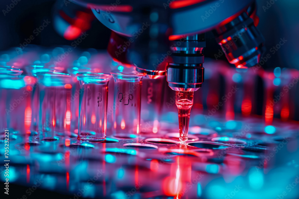 Poster pcr machine amplifying a specific dna fragment