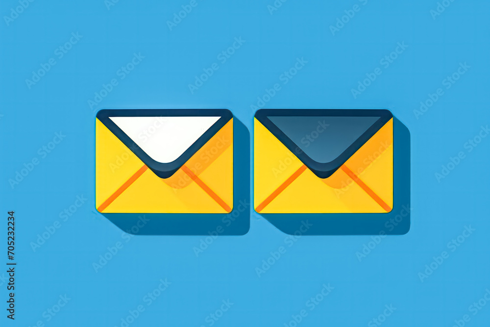 Poster illustration of an envelope as a mail symbol. a stock image capturing the essence of messaging and c