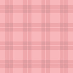 Plaid pink pattern. Simple tartan check plaid background. Traditional checkered background. For Valentines Day, girls design