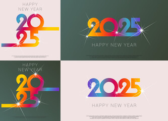 Happy new year - best wishes 2025 - vector for poster, banner, greeting and new year 2025 celebration.