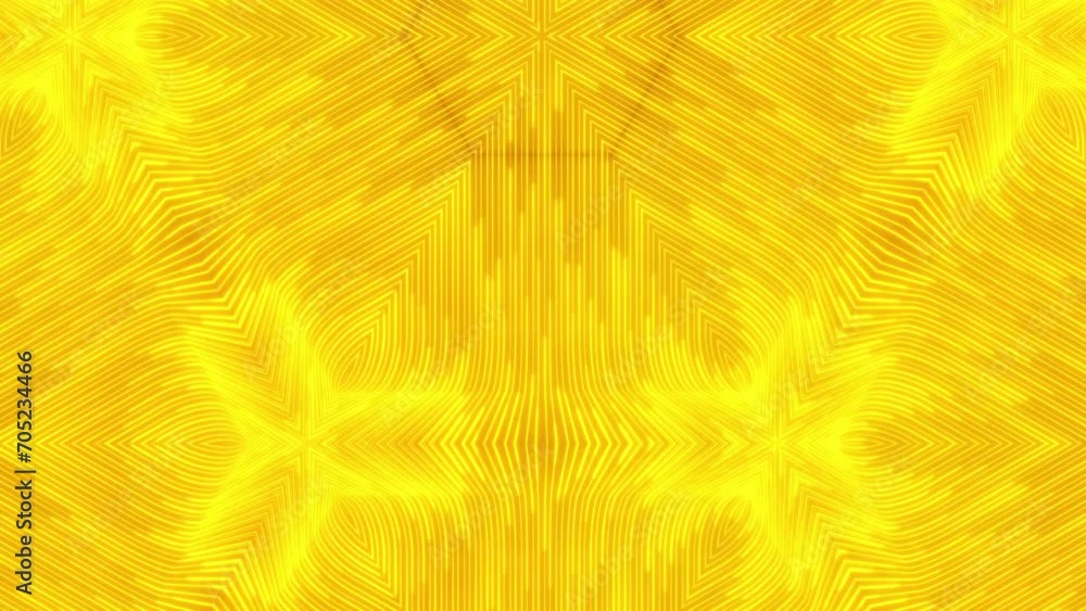 Poster abstract background with orange neon lines. abstract stripes kaleidoscope loop. fast psychedelic col