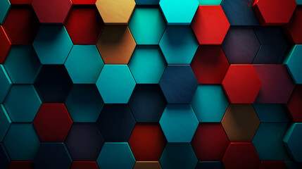 Fondo de paneles hexagonales de colores.