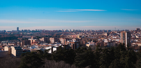 Imagen panorámica de la ciudad de Madrid.