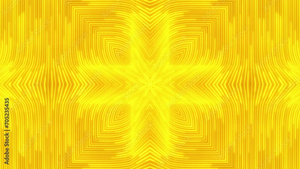 Poster abstract background with orange neon lines. abstract stripes kaleidoscope loop. fast psychedelic col