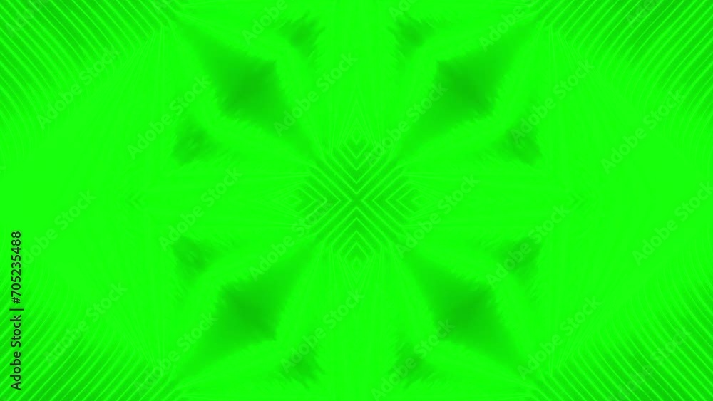 Poster abstract background with green neon lines. abstract stripes kaleidoscope loop. fast psychedelic colo
