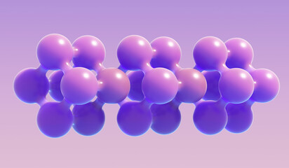 Abstract futuristic shape 3d rendering illustration.