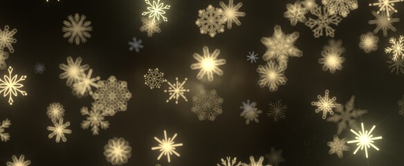 The winter background, falling snowflakes