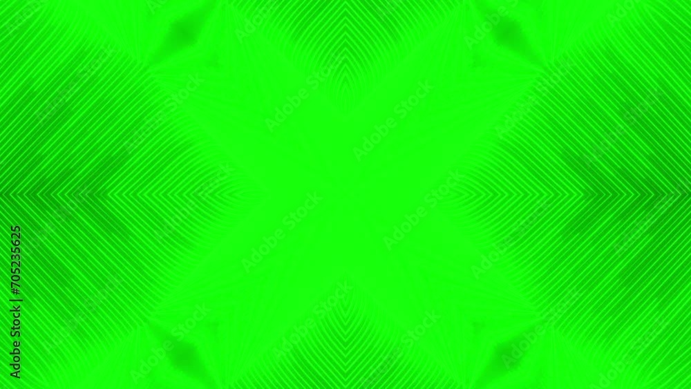Poster abstract background with green neon lines. abstract stripes kaleidoscope loop. fast psychedelic colo