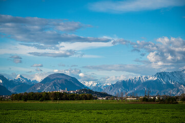 San Vito di Fagagna and the morainic hills of Friuli. Tavella Church