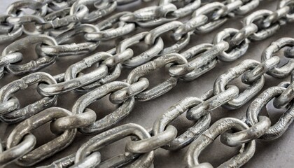 many chains a blockchain concept gray closeup