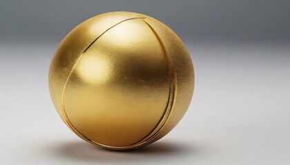 golden sphere or ball on white background - obrazy, fototapety, plakaty