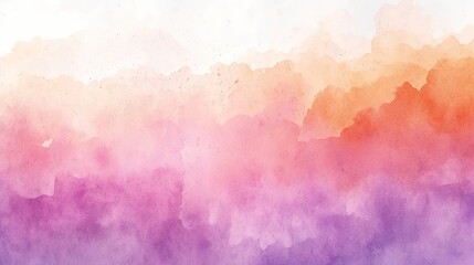 A soft watercolor backdrop depicting a pastel sunrise, blending pinks, purples, and oranges.