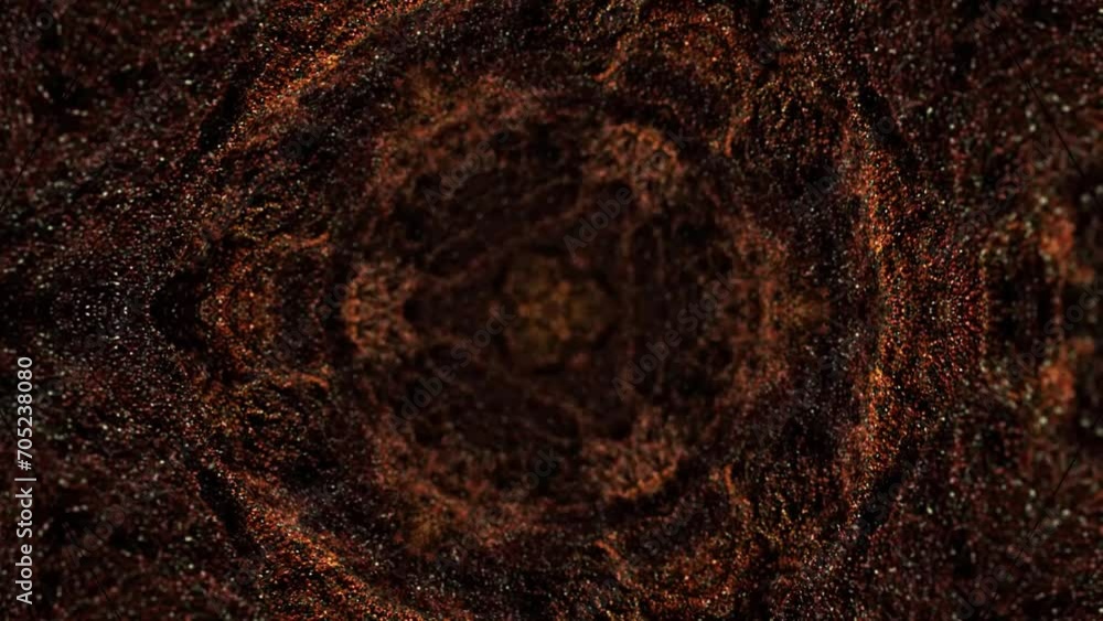 Aufkleber luxurious flow of particles on a dark background. quicksand. whirlwinds stream of sand. fluid ink pa