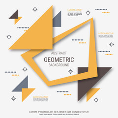 Modern trendy 3d vector design illustration. White background with abstract geometric style elements. Design for booklet, brochure cover, annual report